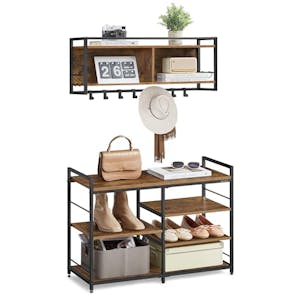 Hall Tree & Shoe Bench Set