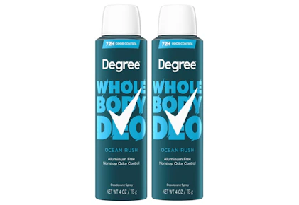 2 Degree Whole Body Dry Sprays