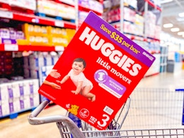 huggies diapers in shopping cart