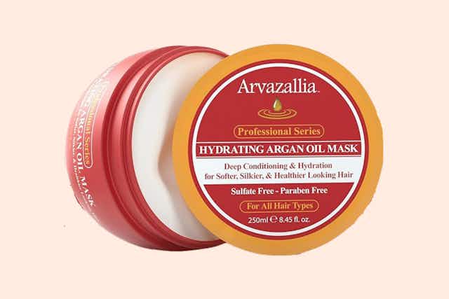 Bestselling Hydrating Argan Oil Hair Mask, $11.66 on Amazon (58K Reviews) card image