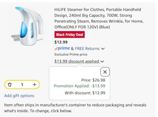 Amazon Portable Clothes Steamer 2025 2