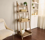 Wood Ladder with 2 Baskets