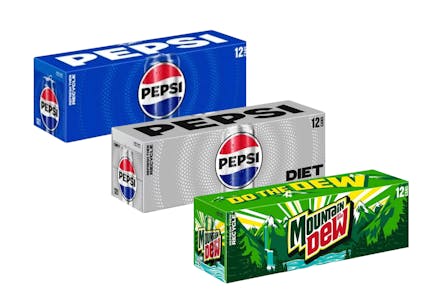 3 Pepsi Brand Soda 12-Packs