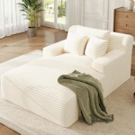 Corduroy Indoor Chaise Lounge Chair