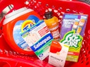 tide salonpas dunkin mighty patch yoplait in target hand cart
