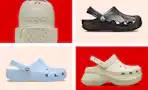Croc backpack and clog-style ehoes