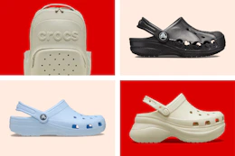 Croc backpack and clog-style ehoes