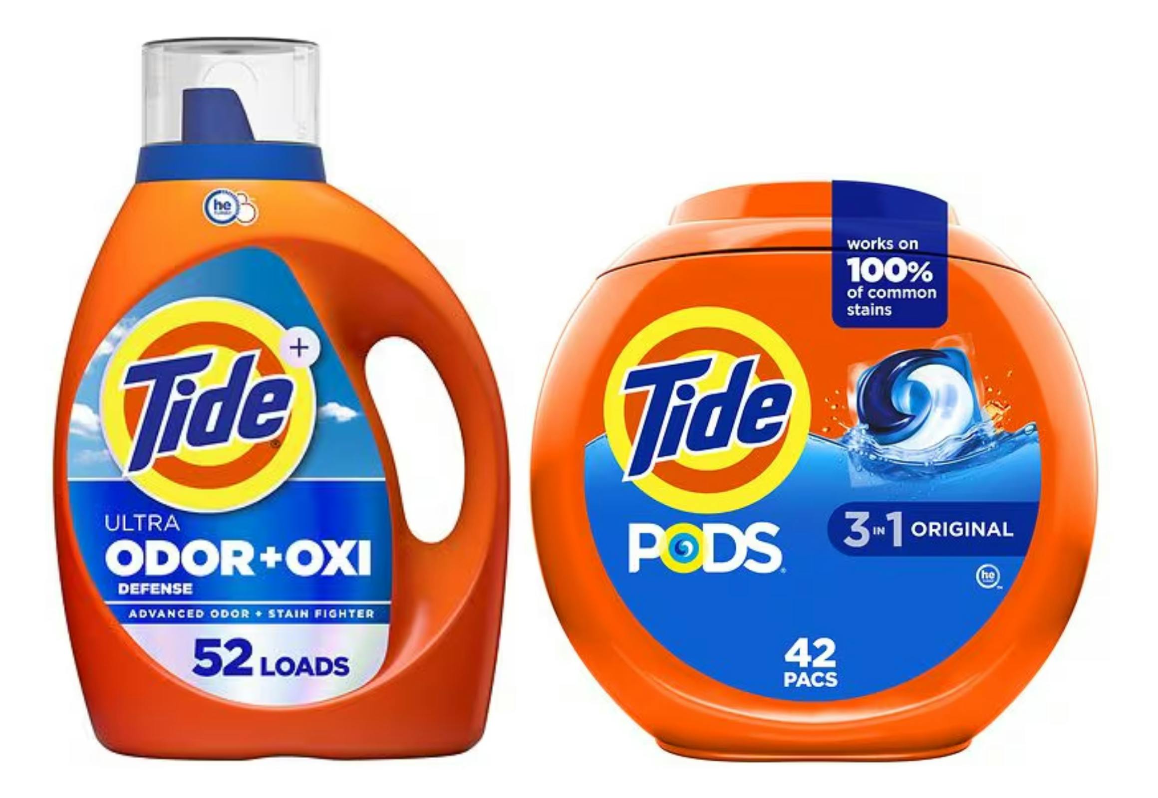 2 Tide Laundry Detergents (94 Loads)