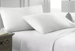 white sheet and pillow cover set
