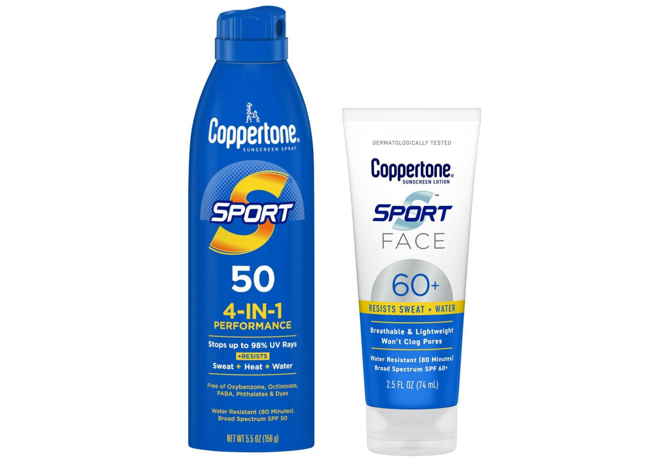 2 Coppertone Sport Sunscreens