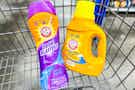 Arm & Hammer Odor Blasters and detergent in a cart
