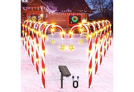 Solar Candy Cane Lights