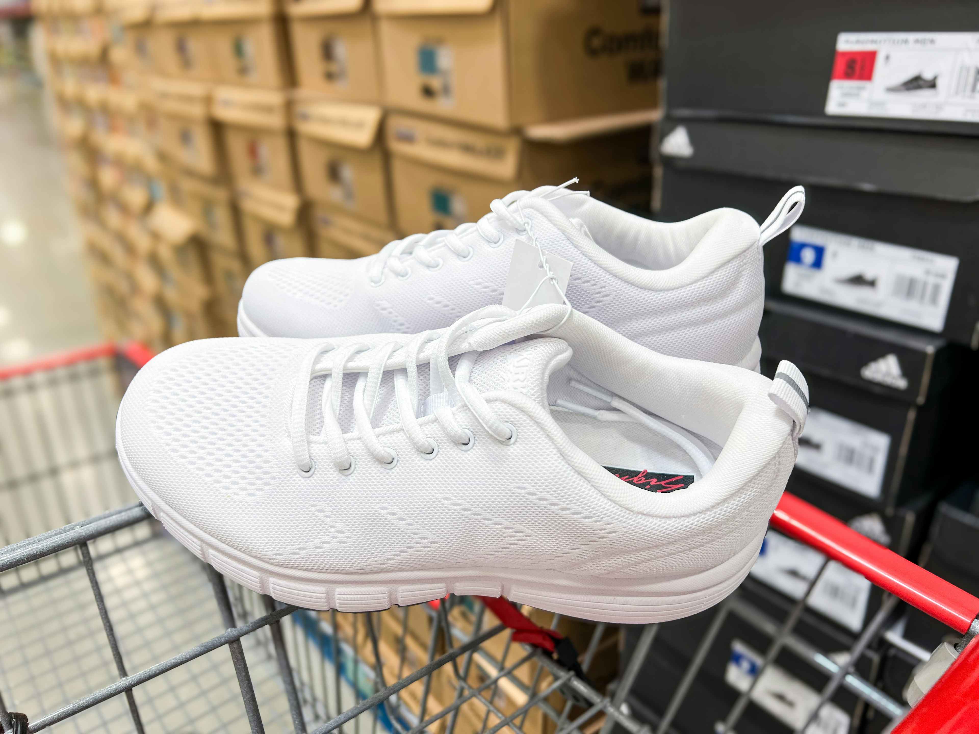 costco kirkland signature mens sneakers on cart