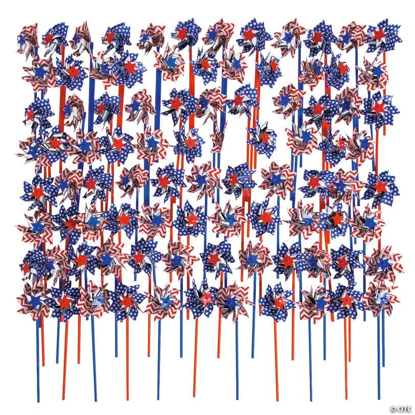 Patriotic Plastic Pinwheels