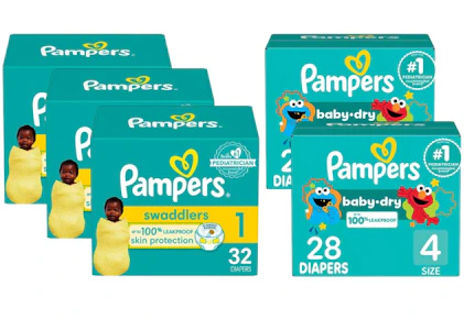 5 Pampers Diaper Packs
