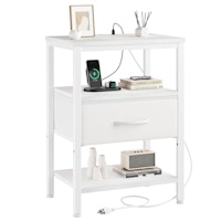 Bedside Table With Charging Station