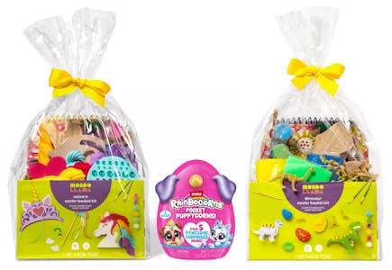 2 Mondo Llama Easter Baskets + 1 Rainbowcorns Toy