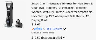 Trimmer Amazon receipt