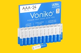 Voniko 24-Count AAA Batteries, as Low as $6 on Amazon card image