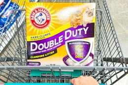 arm & hammer cat litter in shopping cart