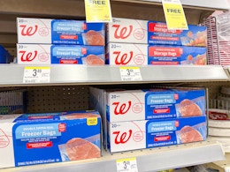 walgreens brand food storage bags on shelf