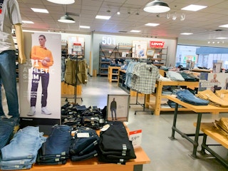 Men's clothes area at JCPenney