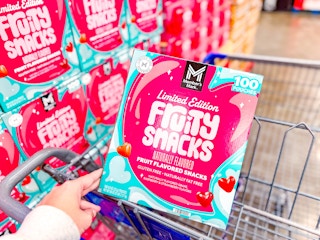 hand holding members mark valentine fruity snacks