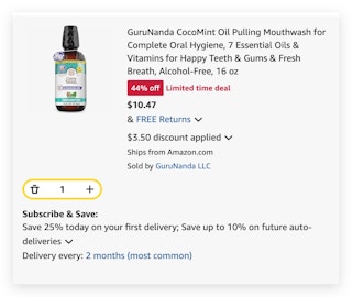 GuruNanda CocoMint Oil Pulling Mouthwash