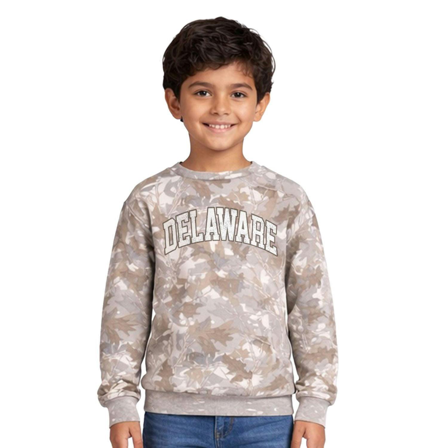 State of Mine Kids' Camo Crew Sweatshirt