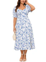 Plus Size Floral Summer Dress