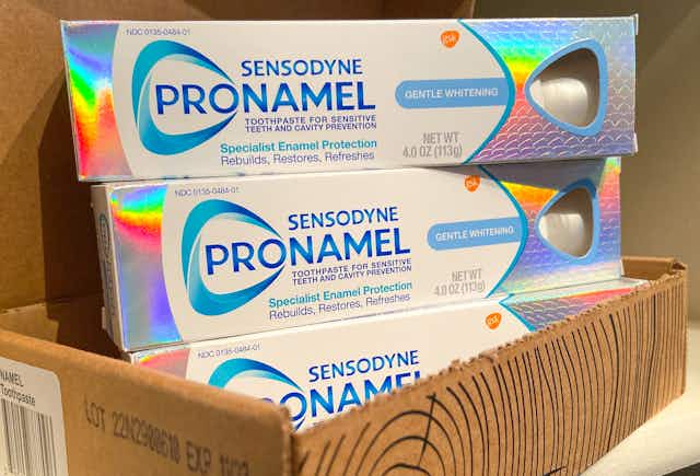 Sensodyne Pronamel Whitening Toothpaste: Get 2 Tubes for $6.79 on Amazon card image