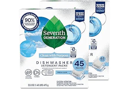 2 Seventh Generation Dishwasher Detergents 2-Packs