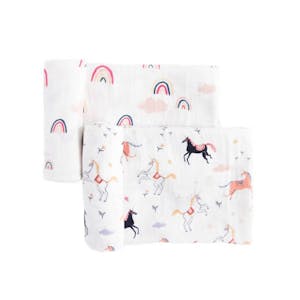 Red Rovr Unicorn Swaddle Blanket Set