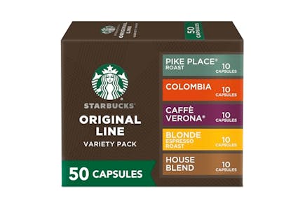 Starbucks Nespresso Variety 50-Pack