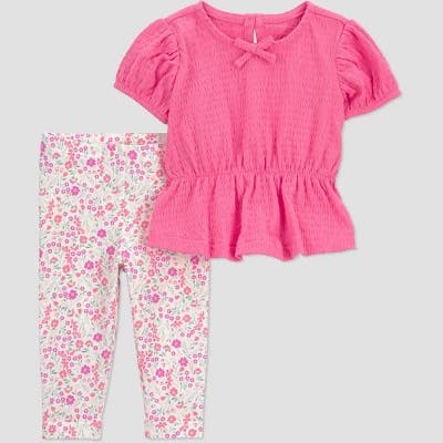 Baby Peplum Short Sleeve Set