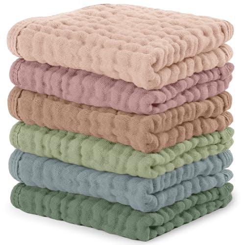 Muslin Baby Washcloths 6-Pack