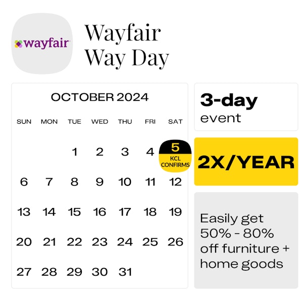 Wayfair Way Day Is Oct. 5 7, 2024 The Best Deals The Krazy Coupon Lady