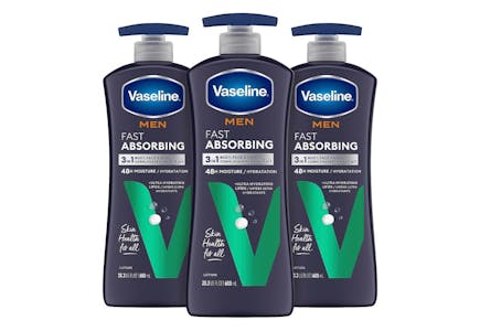 3 Bottles of Vaseline Hand and Body Lotion