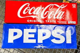 coca cola pepsi in shopping cart
