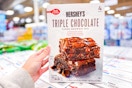 hand holding a box of betty crocker hersheys brownie mix