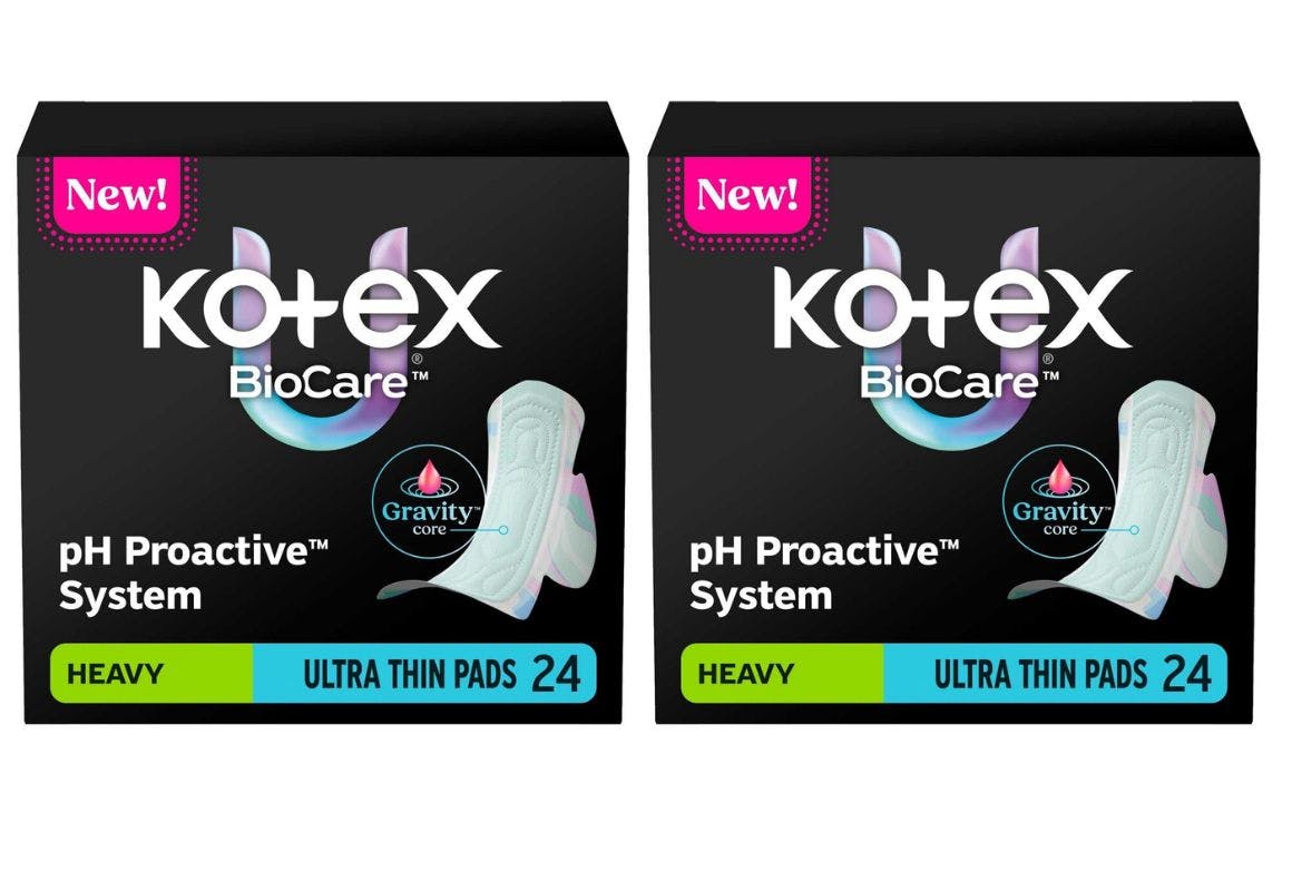 2 Kotex Ultra Thin Pad Boxes