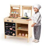 Costway Wooden BBQ Grill Playset