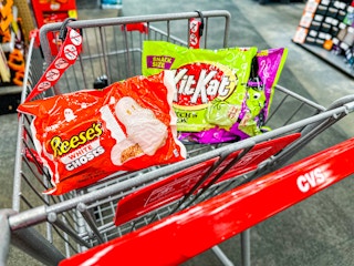 two bags of candy in cart