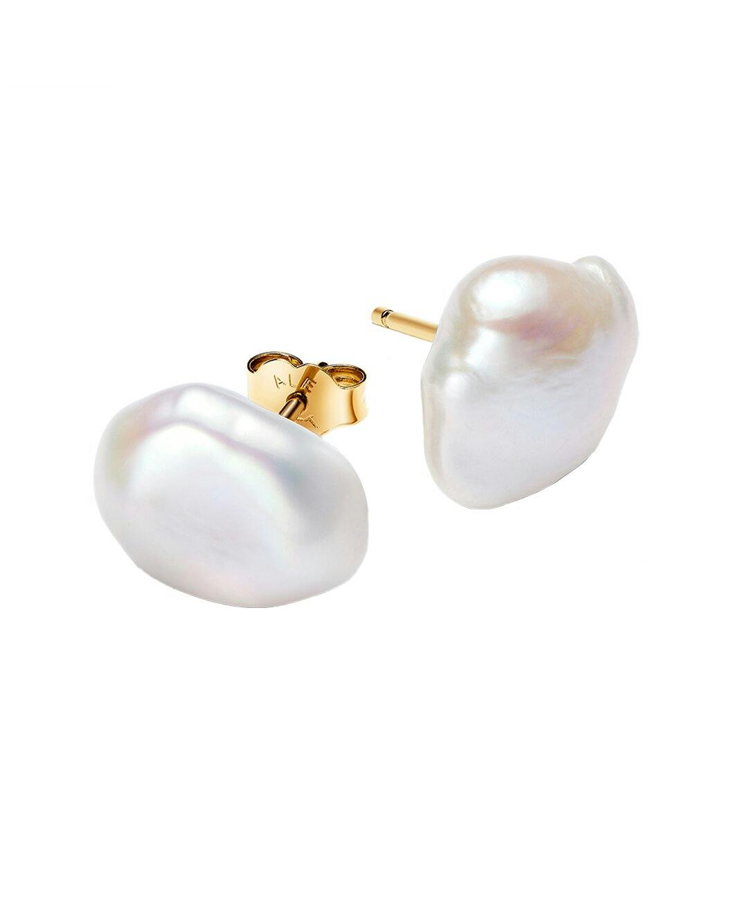 Pandora Essence 14K Plated Pearl Earrings