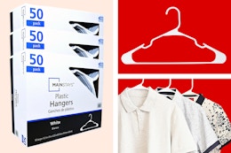 This $9 Walmart Deal Gets You 150 Hangers for Just $3 per 50-Pack (Reg. $22) card image