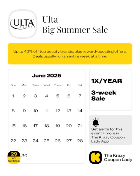 Ulta Big Summer Sale 2025 dates