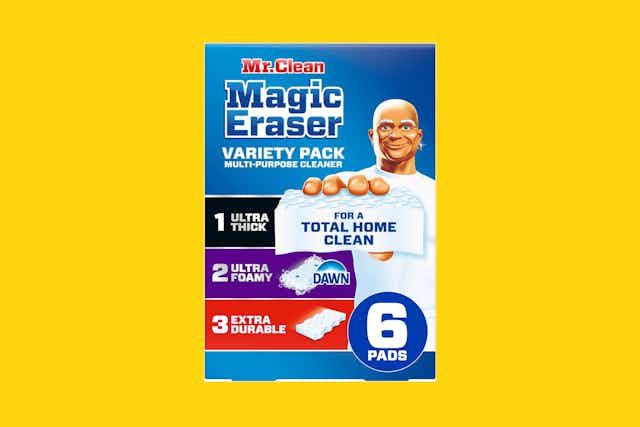 Mr. Clean Magic Eraser 6-Pack, as Low as $4.64 With Amazon Coupon card image