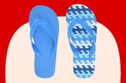 Score 2 Pairs of Kids' Flip-Flops for $4 at Walmart card image