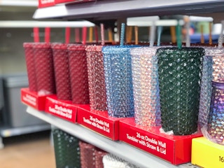 walmart holiday time studded tumblers on shelf