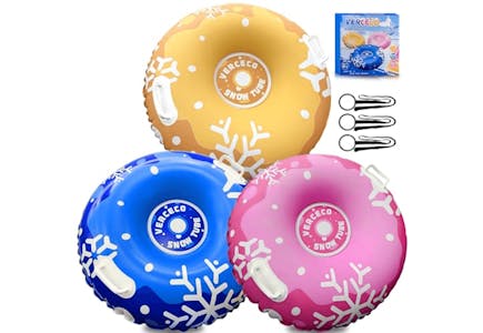 Inflatable Snow Tube Sleds Set